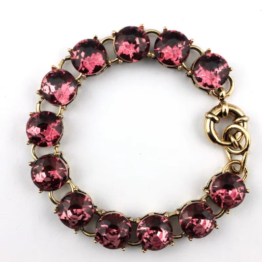 Classic Faceted Crystals Stone Dot Bracelets Women Chic Crystals Stone Bracelets