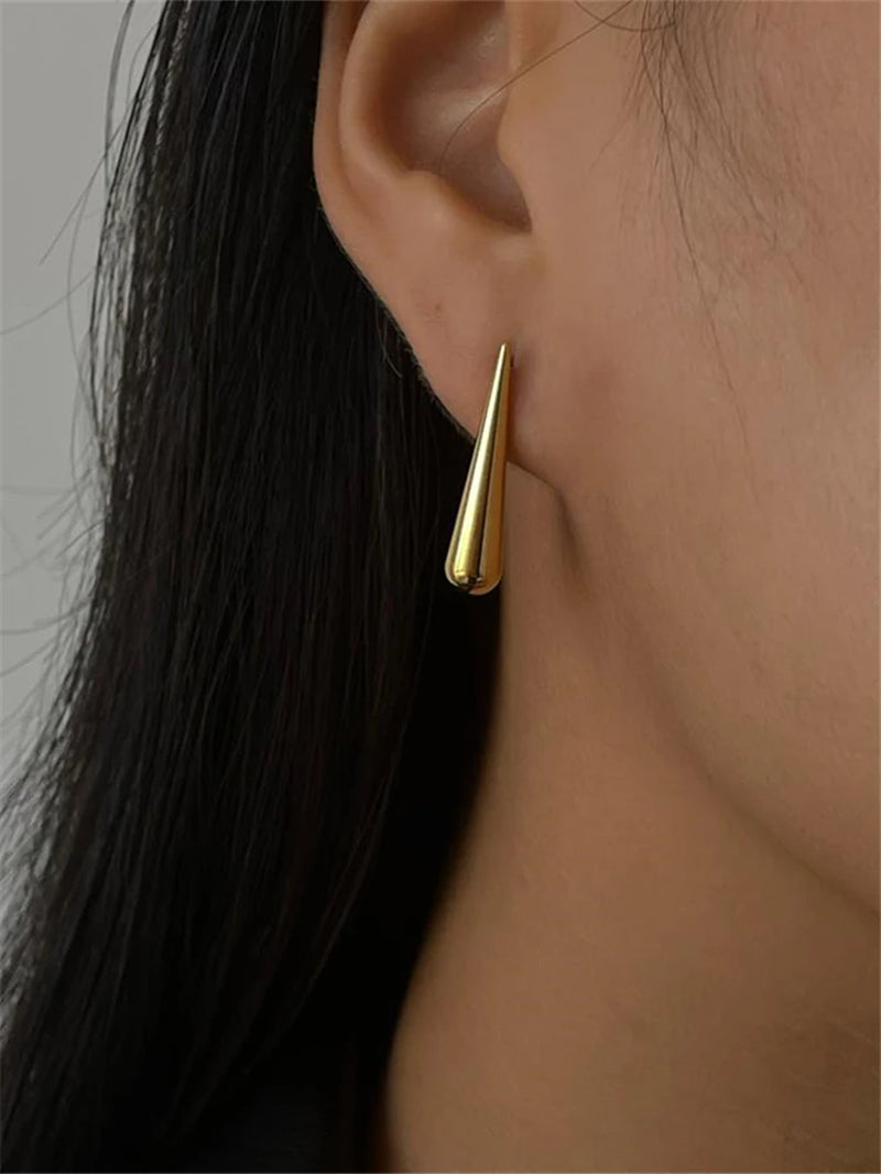 New Simple Design Fashion Irregular Long Earrings a Variety of Wear Method Neutral Earrings Accessories Gift