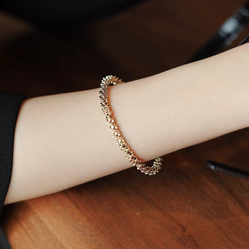 2022 New Classic Simple Copper Alloy Jewelry Bracelets Korean Fashion Accessories Gothic Girl'S Unusual Bracelets for Woman