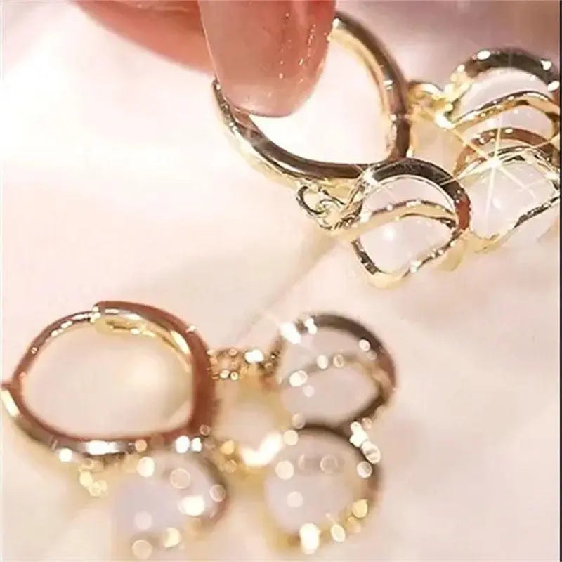 1 Pair Popular Women Stud Earrings Quality Alloy Bead Pendant Earrings Elegant Jewellery Best Birthday Gift E1330