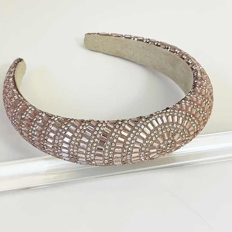 Women Girls Baroque Luxury Rhinestone Hairband Headband Adult Hair Accessories Hair Jewley