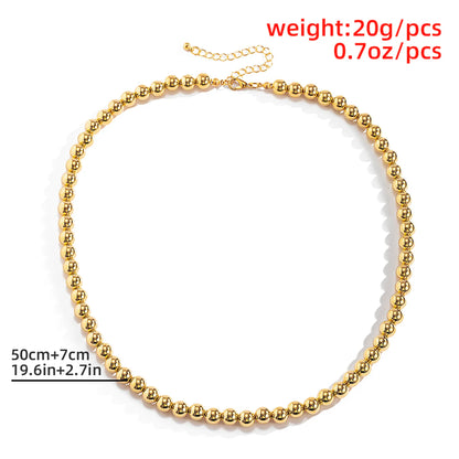 Steampunk Ball Beads Chain Necklace 2021 New Trendy CCB Plastic Choker Necklace 57CM Goth Bead Necklaces Collier Femme Bijoux