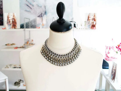 Silver Chocker with Studs