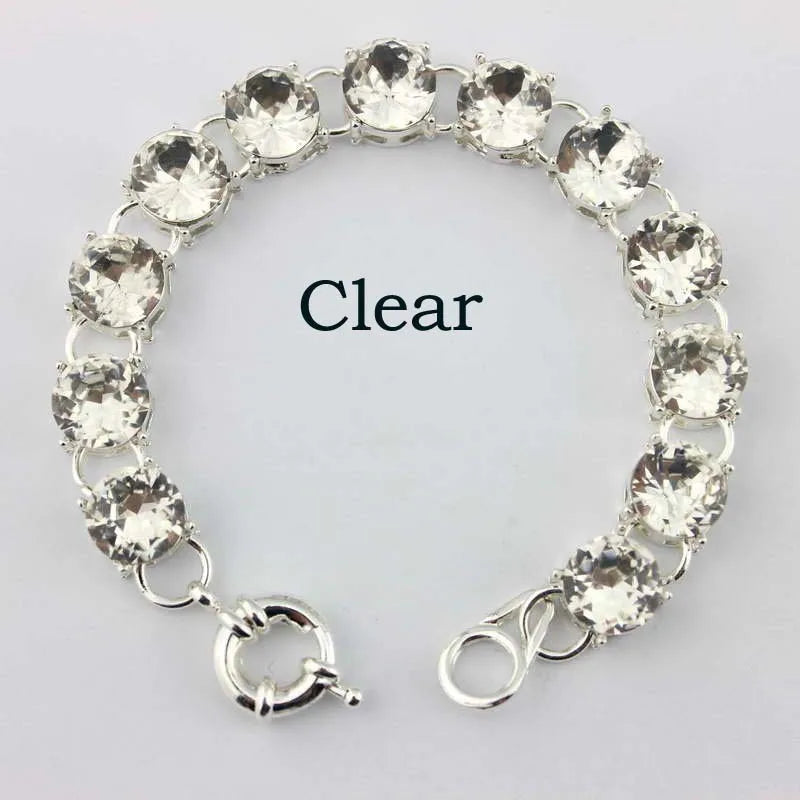 Classic Faceted Crystals Stone Dot Bracelets Women Chic Crystals Stone Bracelets