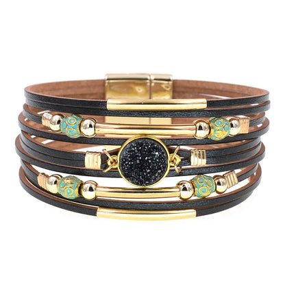 Women Bracelets Bohemia Bracelets Fashion Wrap Bracelet Leather Bracelets for Women Female Jewelry Wholesale