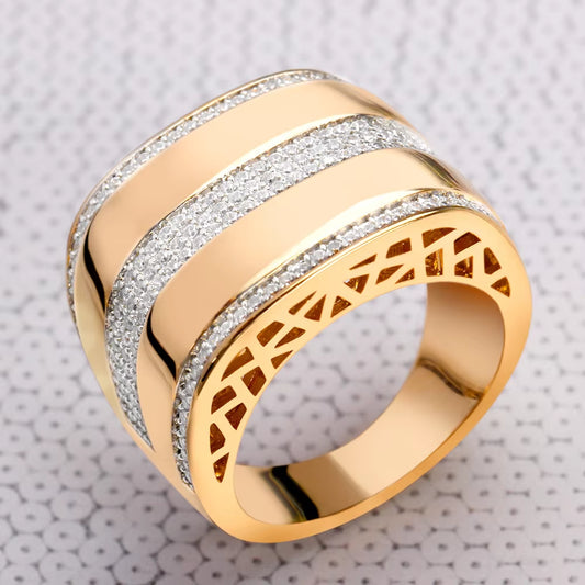 Frosted Finger Ring Cross Line Cubic Zirconia Steel Emery Women Fashion Ring Pretty Bridal Jewelry Accessories