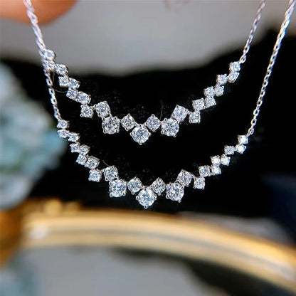 Modern Women'S Necklace Elegant Accessories Party Daily Wear Versatile Jewelry Dazzling Cubic Zirconia Hot Sale Necklaces