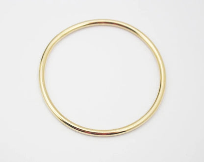 Women Fashion Jewelry Stainless Steel Simple round Bangle Classic Golden Bangle Bracelets